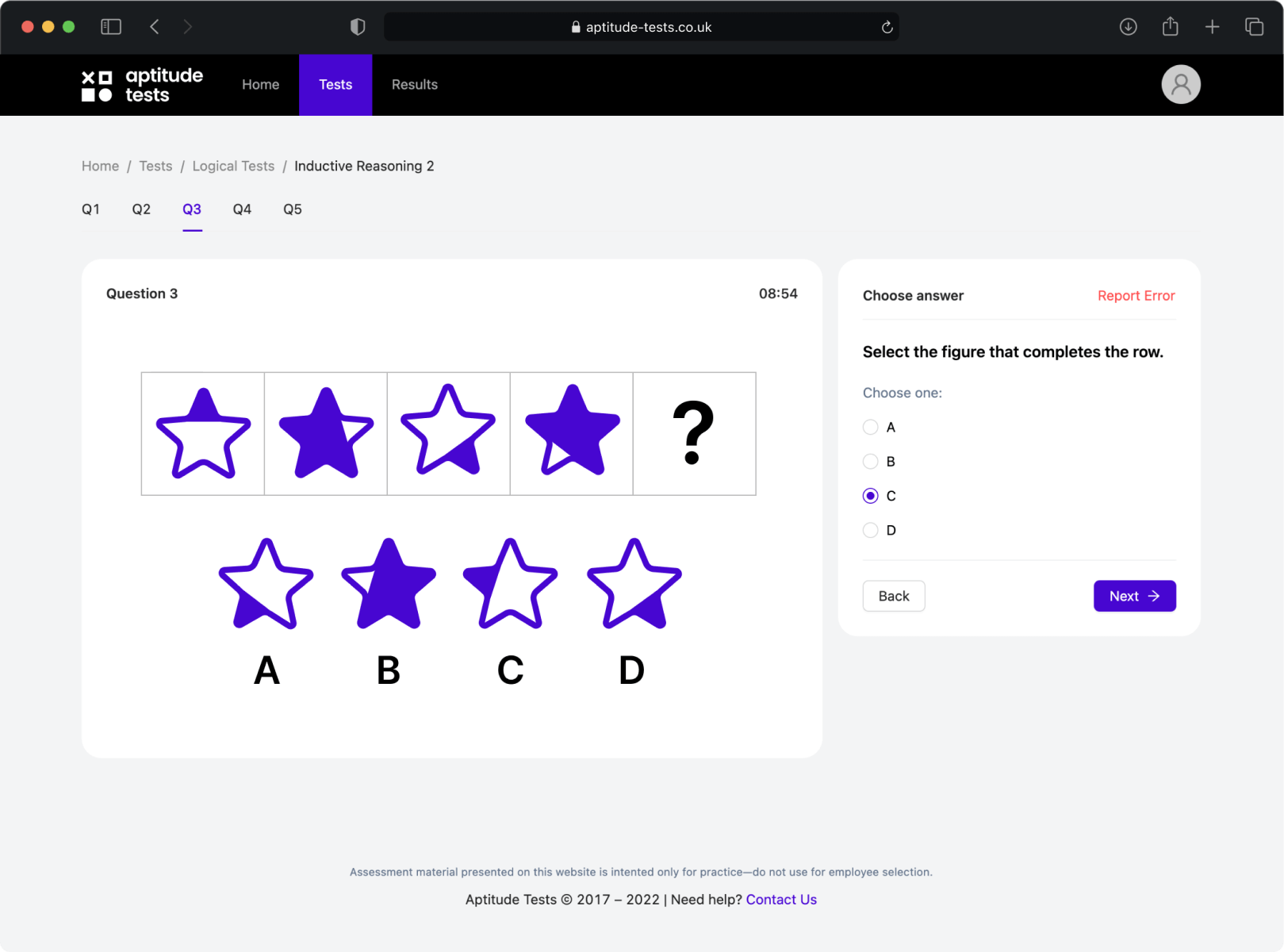 Inductive Reasoning Tests